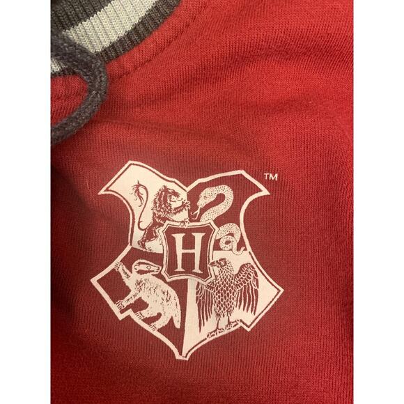 HARRY POTTER Unisex Adult Hogwarts Letterman Snap Hoodie Jacket / Size: Small - Picture 3 of 9